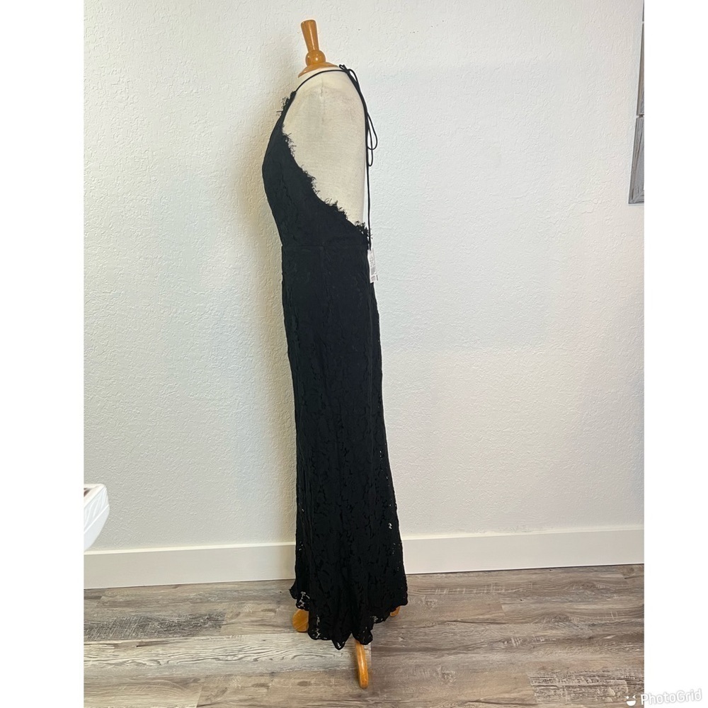 NEW Fame and Partners Dragon Eyes Lace Halter Gown - Picture 3 of 11